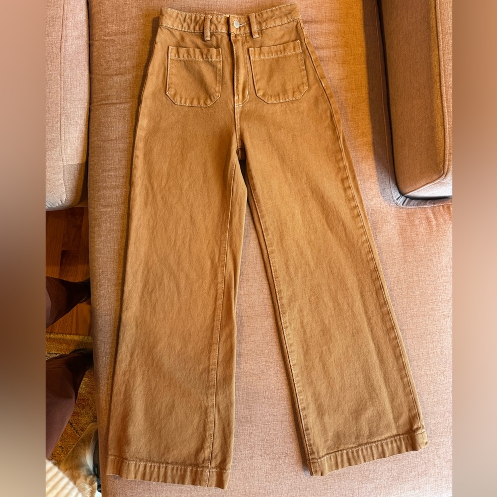 ROLLA'S Wide Leg Jeans in Camel Brown